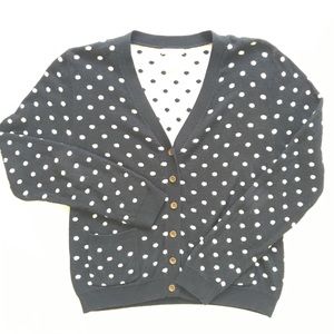Forever 21 B&W polka dot cardigan